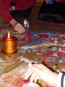 Weihnachten Mandala legen 6